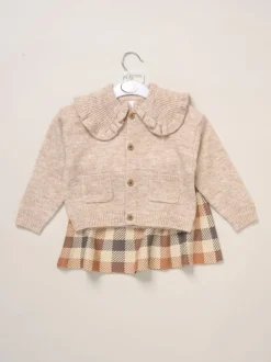 Miss Brown True Knit Cardigan and Check Skirt Set