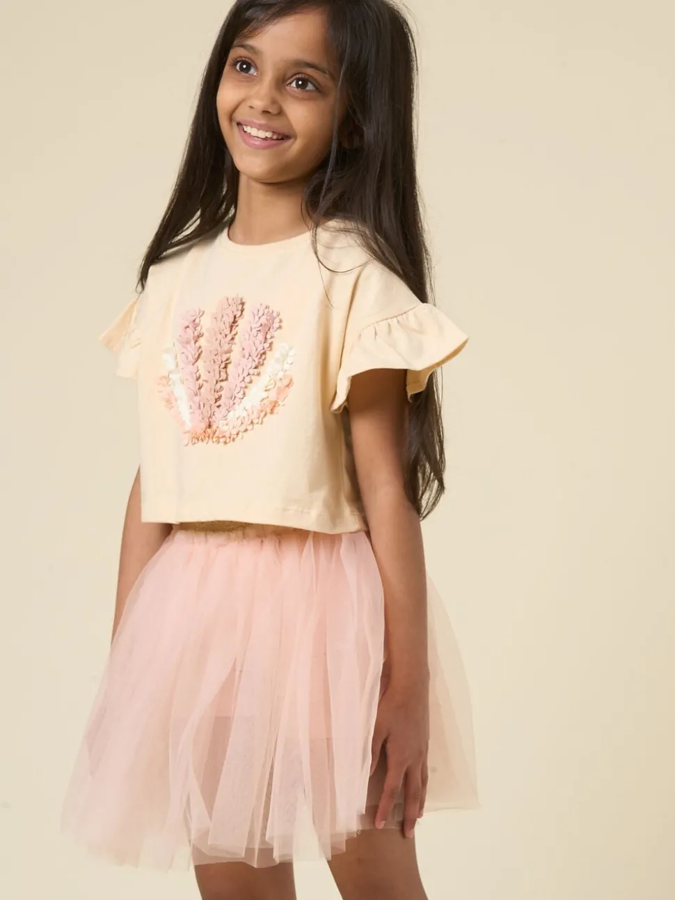 Miss Cropped Printed T-Shirt and Skirt Outfit Set