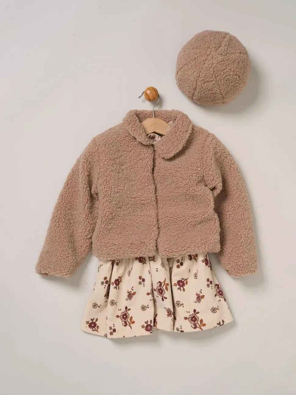 Miss Fur Jacket and Dress Outfit Set