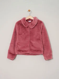 Miss Girls Faux Fur Jacket and Dress 2 Piece Set