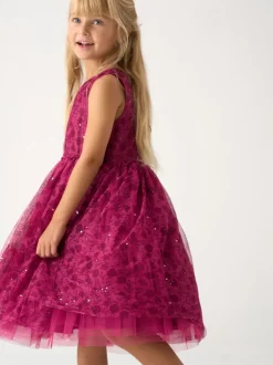 Miss Jacket with Tulle Appliqué and Printed Tulle Dress Set