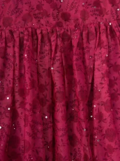 Miss Jacket with Tulle Appliqué and Printed Tulle Dress Set