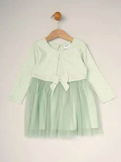 Miss Mock Cardigan Dress For Baby