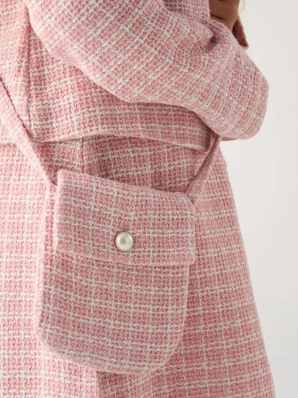 Miss Pink Tweed Check Jacket, Dress and Bag Set