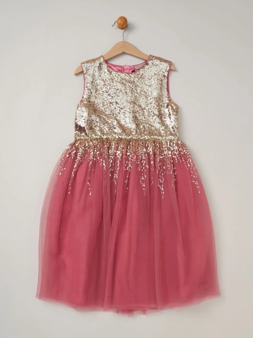 Miss Sequin Waterfall Dress With Faux Fur Bolero Outfit Set