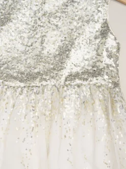 Miss Waterfall Sequin Dress and Faux Fur Bolero Set