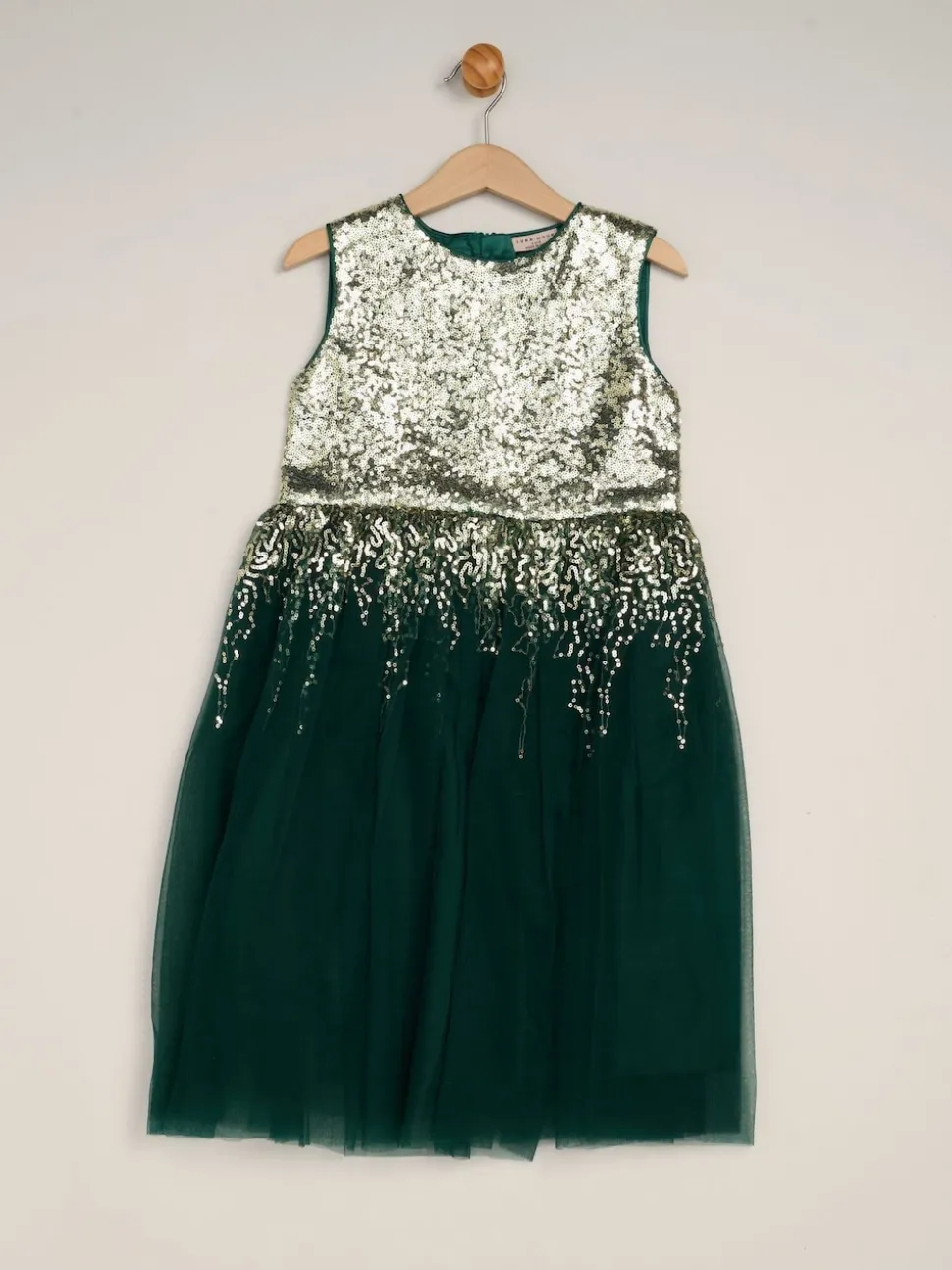 Miss Waterfall Sequin Dress and Faux Fur Bolero Set