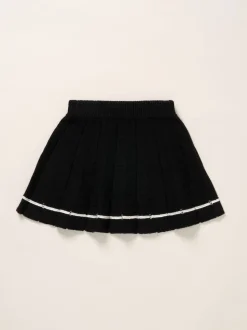 Miss Wool Blend Knit Black Jumper and Skirt Set