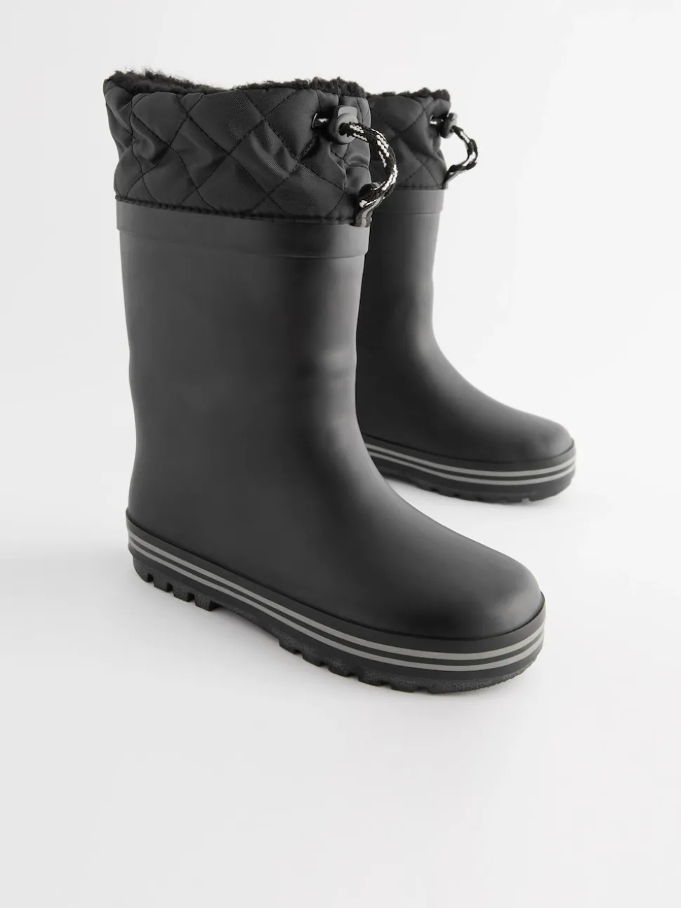 Mono Black Warm Lined Cuff Wellies