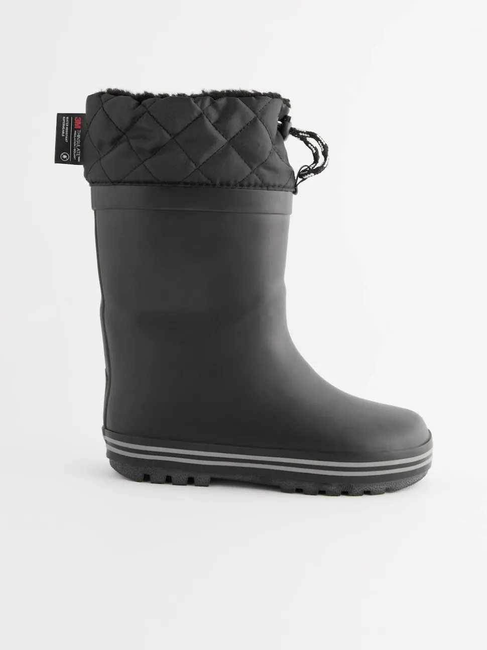 Mono Black Warm Lined Cuff Wellies