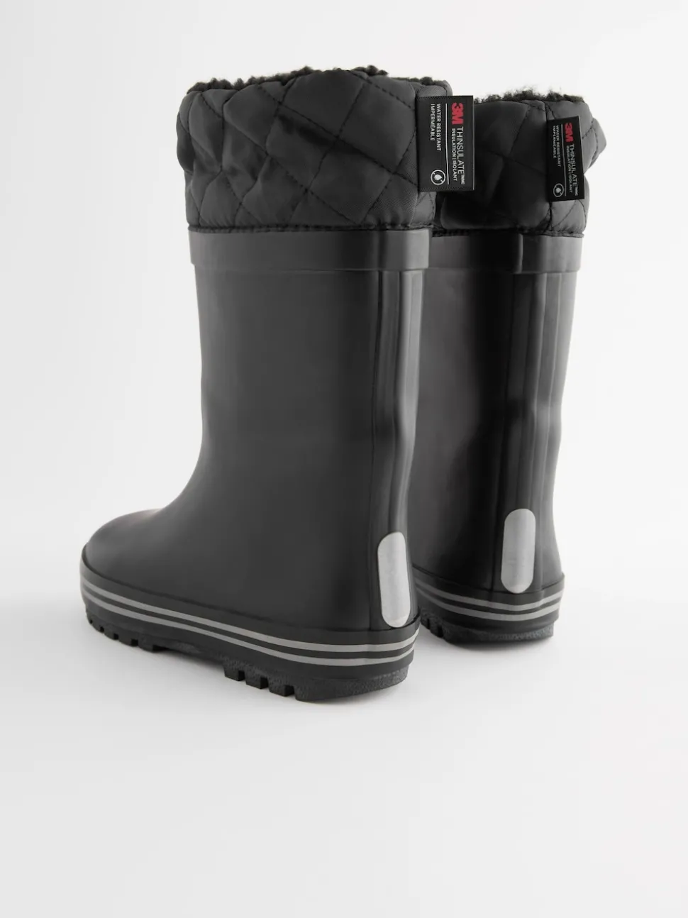 Mono Black Warm Lined Cuff Wellies
