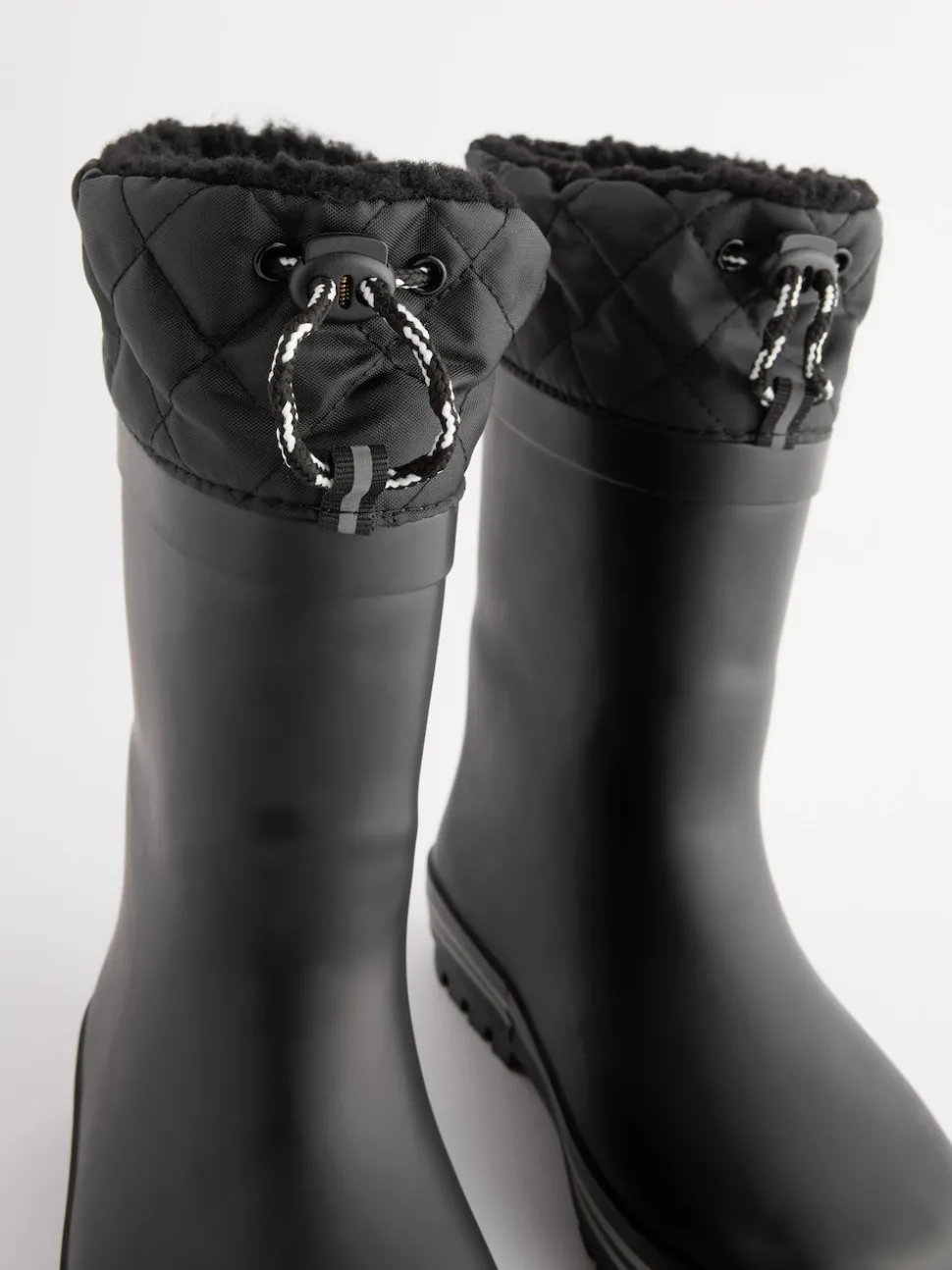Mono Black Warm Lined Cuff Wellies