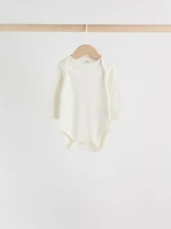 Monochrome Long Sleeve Baby Bodysuits 5 Pack