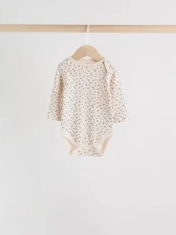 Monochrome Long Sleeve Baby Bodysuits 5 Pack