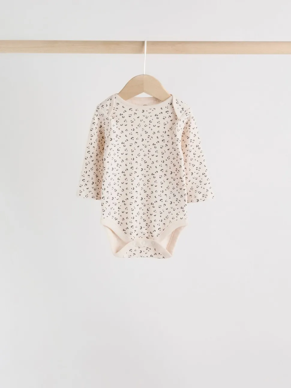 Monochrome Long Sleeve Baby Bodysuits 5 Pack
