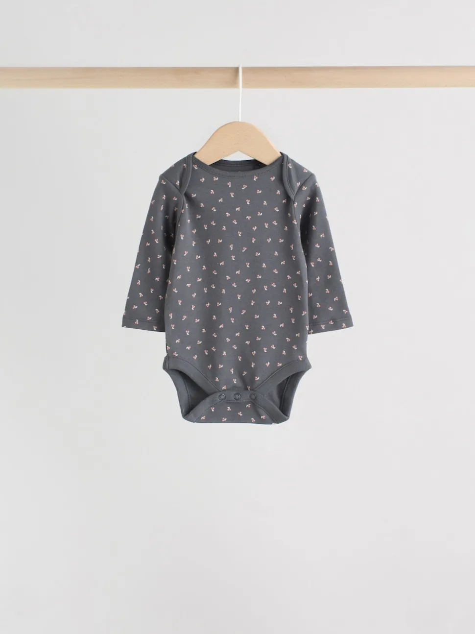 Monochrome Long Sleeve Baby Bodysuits 5 Pack