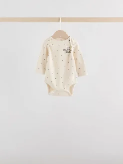 Monochrome Baby Long Sleeve Bodysuits 5 Pack