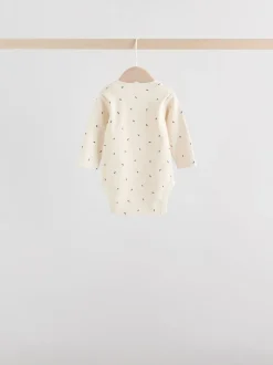 Monochrome Baby Long Sleeve Bodysuits 5 Pack