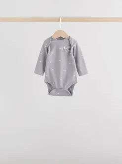Monochrome Baby Long Sleeve Bodysuits 5 Pack