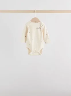 Monochrome Baby Long Sleeve Bodysuits 5 Pack