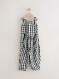 Mono Gingham 100% Cotton Barrel Playsuit (3-16yrs)