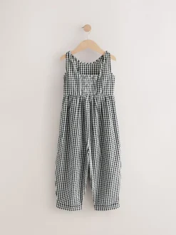 Mono Gingham 100% Cotton Barrel Playsuit (3-16yrs)