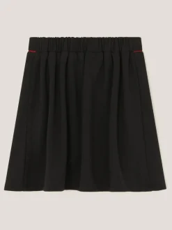 Monsoon Black Bow Pointelle Pleated Skirt