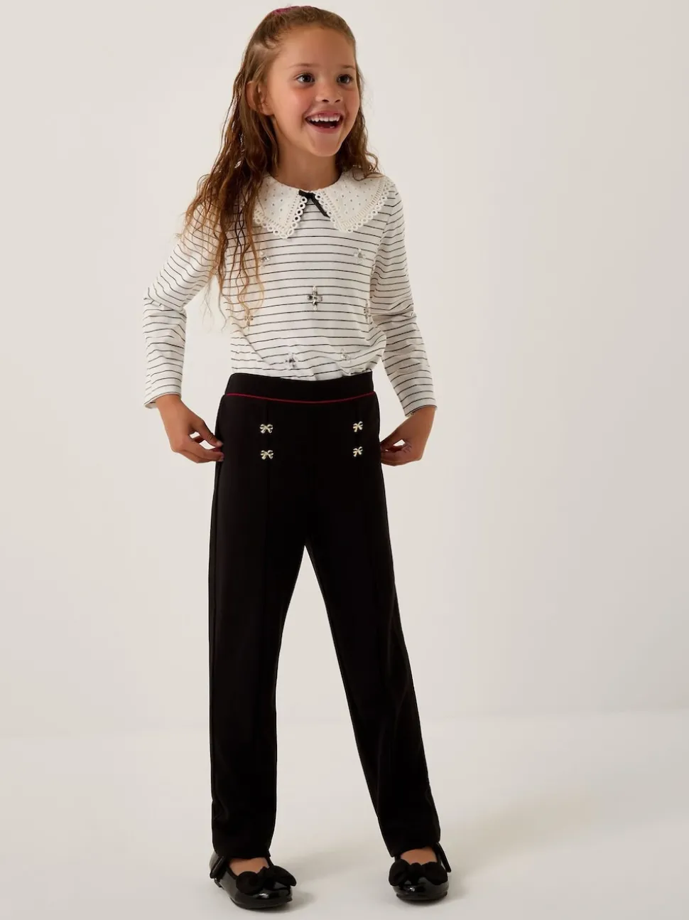 Monsoon Black Bow Ponte Leggings