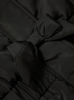 Monsoon Black Frill Bow Hooded Coat