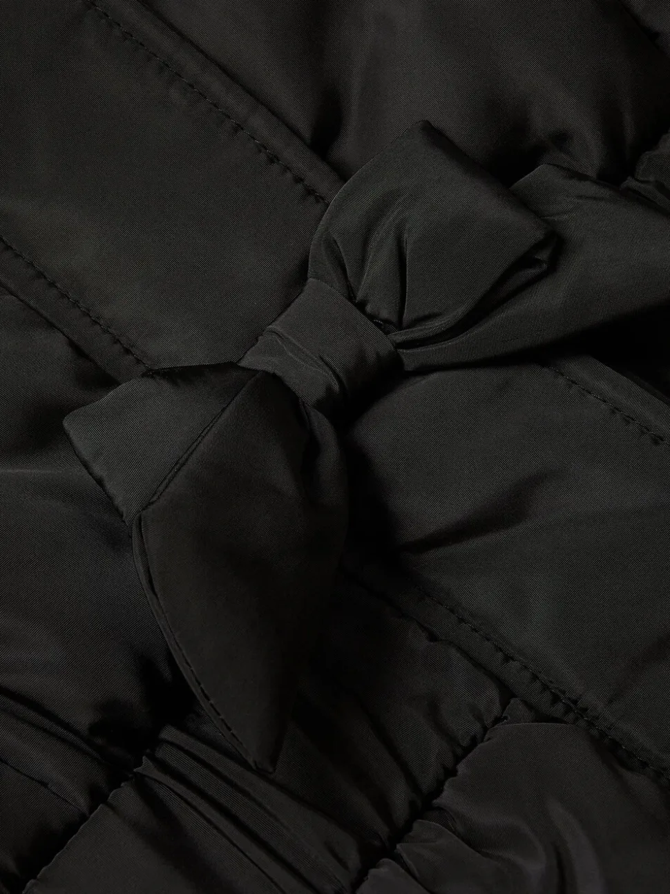 Monsoon Black Frill Bow Hooded Coat