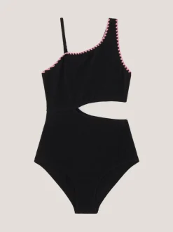 Monsoon Black Stitch Cut Out Swimsuit