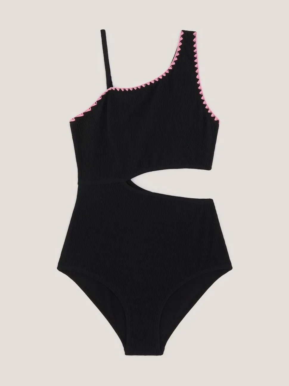 Monsoon Black Stitch Cut Out Swimsuit