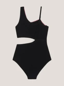 Monsoon Black Stitch Cut Out Swimsuit