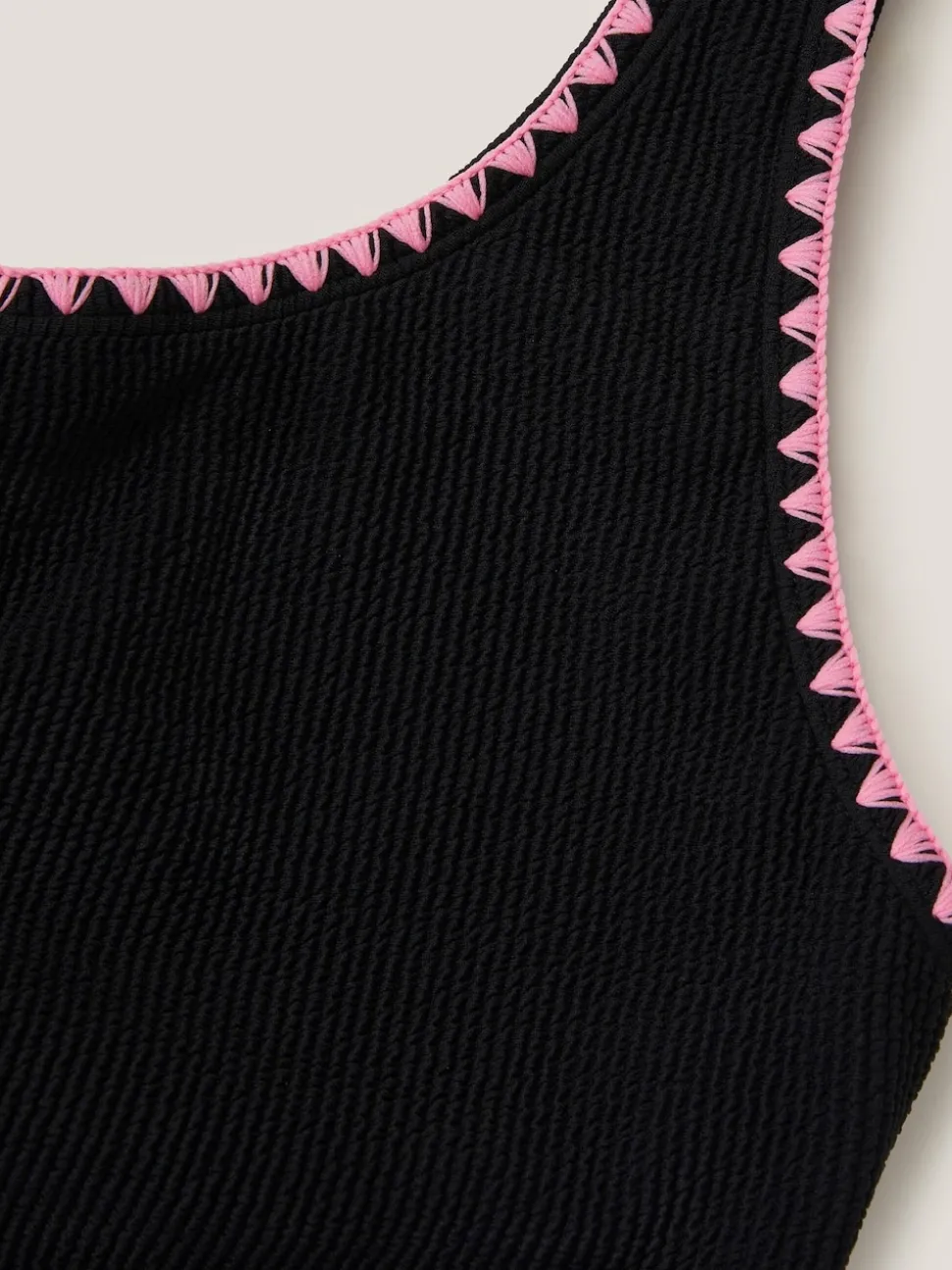 Monsoon Black Stitch Cut Out Swimsuit
