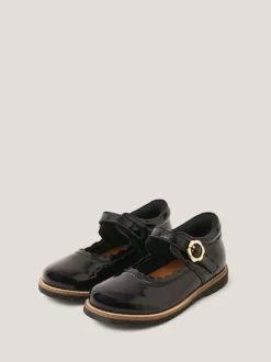 Monsoon Black Toddler Leather Mary Jane Shoes