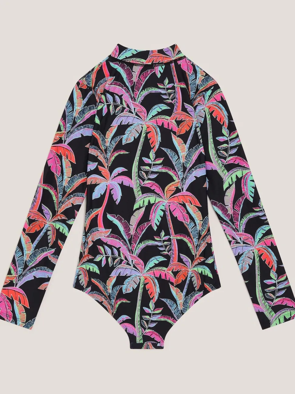 Monsoon Black Tropical UPF50+ Long Sleeve Swimsuit