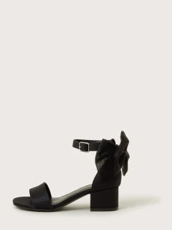 Monsoon Black Two Part Bow Heels