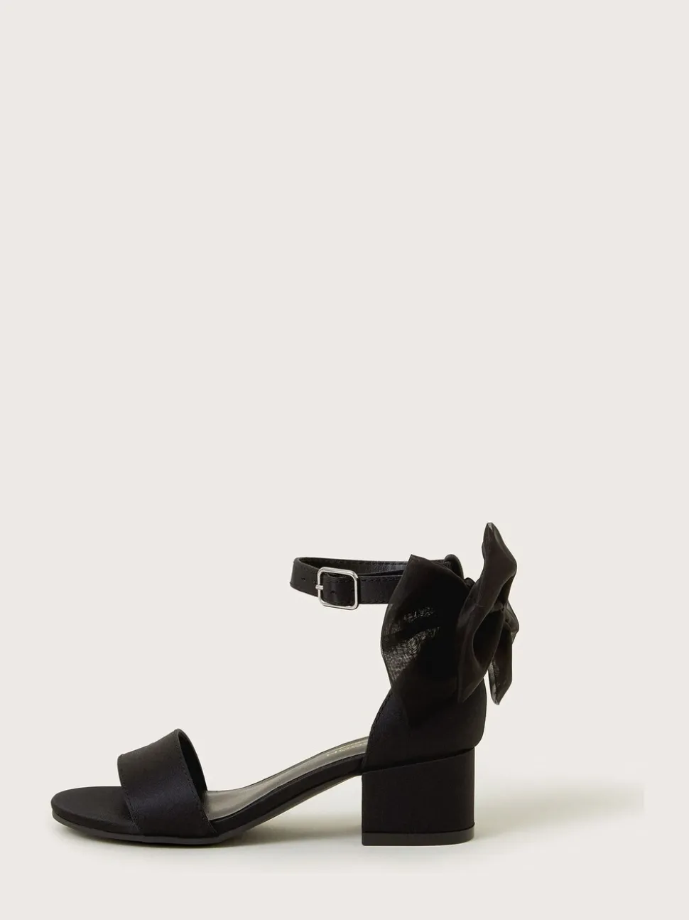 Monsoon Black Two Part Bow Heels