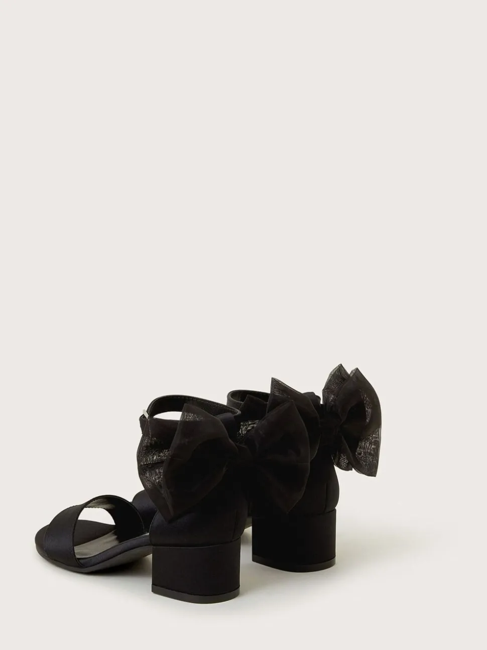 Monsoon Black Two Part Bow Heels
