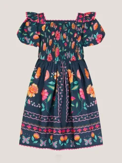 Monsoon Blue Aurelia Floral Print Dress