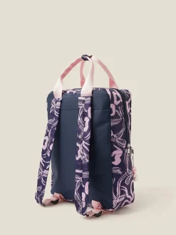 Monsoon Blue Bow Print School Backpack
