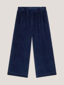 Monsoon Blue Butterfly Embellished Wide Leg Trousers