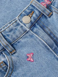 Monsoon Blue Butterfly Embroidered Straight Leg Jeans