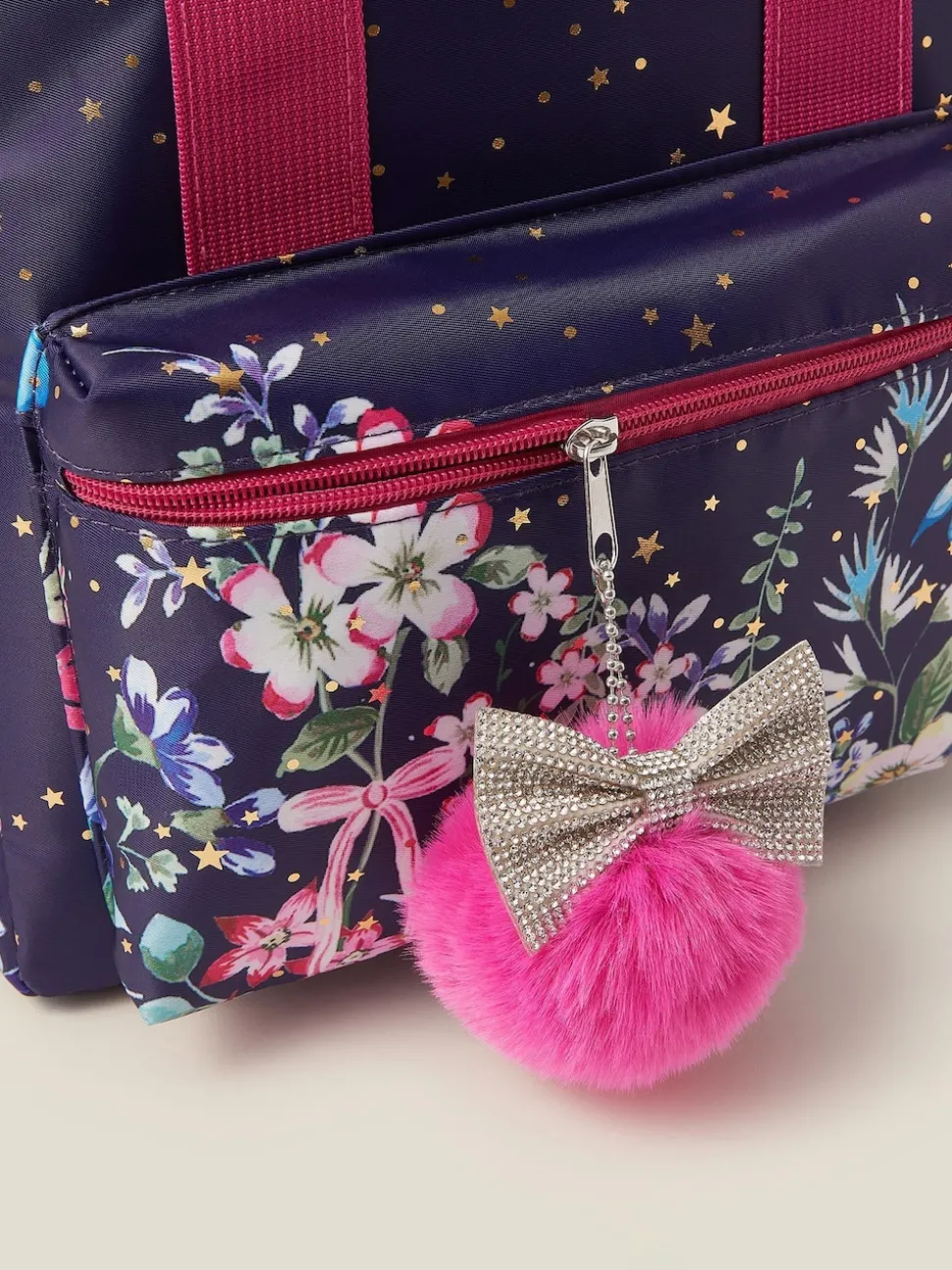 Monsoon Blue Floral Print School Backpack