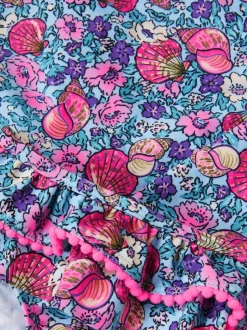 Monsoon Blue Floral Shell Print UPF50+ Long Sleeve Swim Set