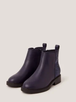 Monsoon Blue Glitter Ankle Boots
