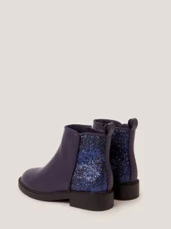 Monsoon Blue Glitter Ankle Boots