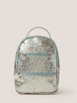 Monsoon Blue Glitter Charm Backpack