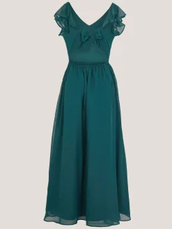 Monsoon Blue Indi Tie Back Prom Dress