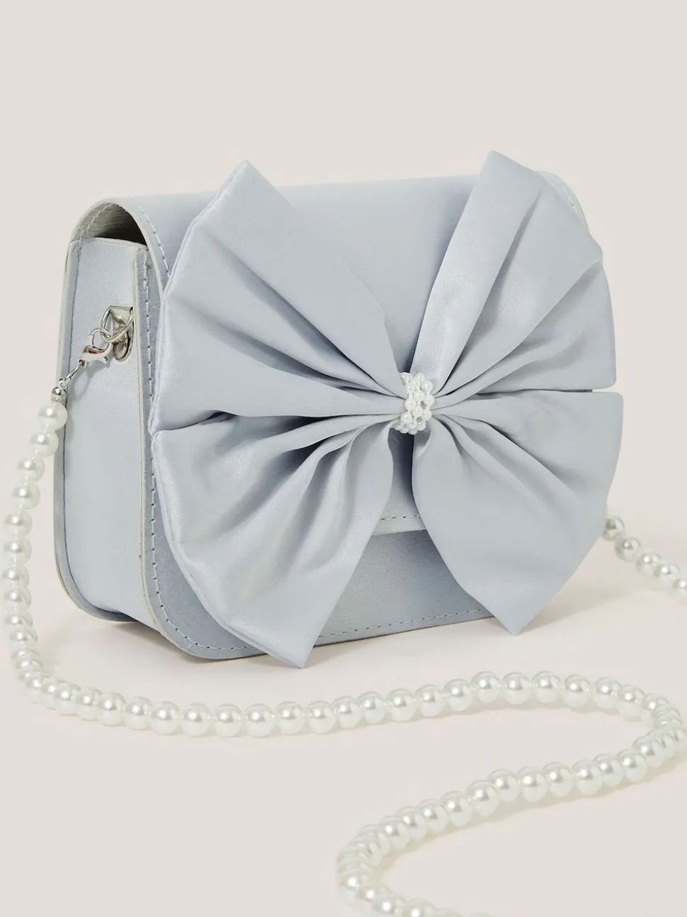 Monsoon Blue Large Bow Bridesmaid Mini Bag